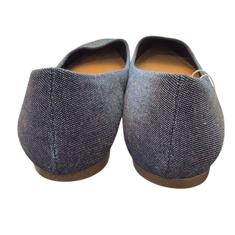 Christian Siriano Dark Blue Denim Flats - Picture 5 of 7